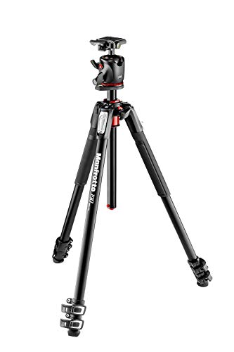 Manfrotto 190 XPro - Kit trípode con rótula de bola, 3 secciones (aluminio) (MK190XPRO3-BHQ2)