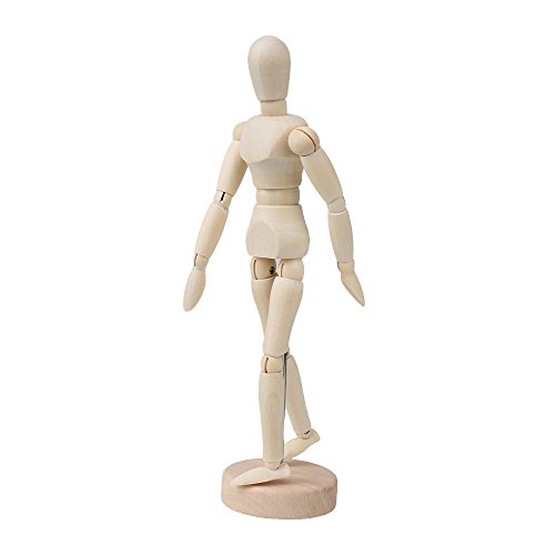 Maniquí articulado de madera BQLZR para artistas y dibujantes, con un tamaño de 11,9 cm, cuerpo flexible con base, beige, 13,9 cm Maniquí articulado de madera BQLZR para artistas y dibujantes, con un tamaño de 11,9 cm, cuerpo flexible con base, beige, 13,9 cm