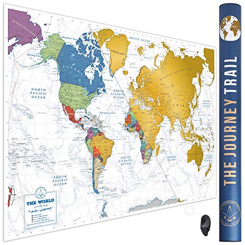 Mapamundi Rascar Para Viajeros Y Familias - Scratch Off World Map Poster, Más Grande Y Con Más Destinos - Incluye Antifaz Para Dormir Mapamundi Rascar Para Viajeros Y Familias - Scratch Off World Map Poster, Más Grande Y Con Más Destinos - Incluye Antifaz Para Dormir