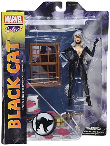 Marvel Select Black Cat: Special Collector Edition Action Figure With Highly Detailed Base
