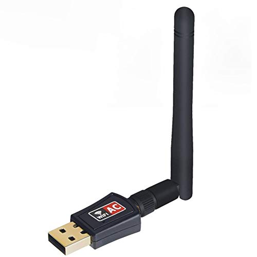 Maxesla Adaptador WiFi USB Inalámbrico Ca de Doble Banda 24/5 GHz, 600 MBps, para Ordenador/Portátil/Tableta