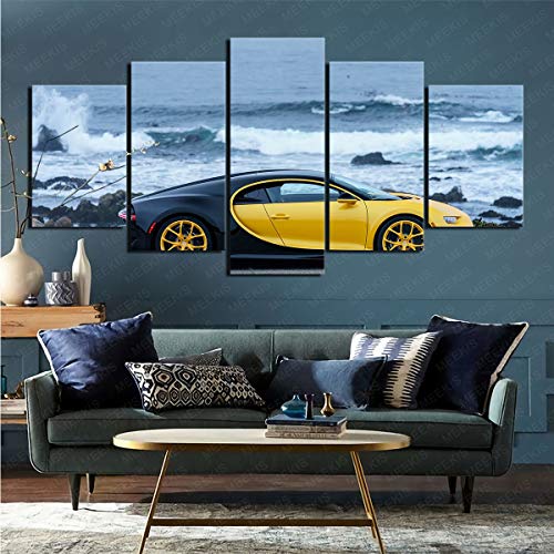 mmkow Lona  Picturesvehicles Bugatti Chiron Pictures Photo Prints5 Panels Room Home Decor Decor Artwork Painting