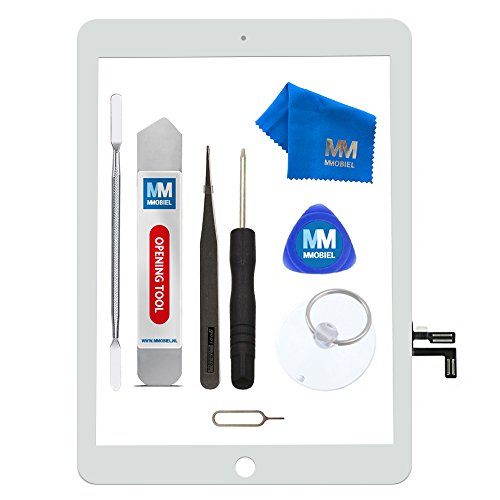MMOBIEL Digitalizador Compatible con iPad 5 2017 (Blanco) Ensamble Pantalla Táctil Vidrio 9.7 pulg Incl. Kit de htas.