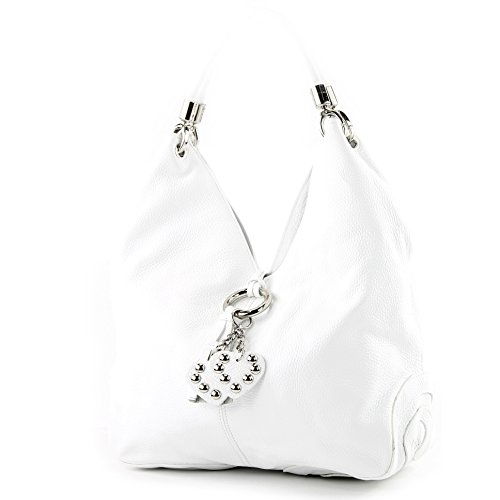 modamoda de - italiana bolso comprador bolso de cuero 330, Color:blanco