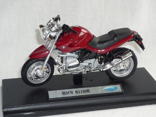 Modelo de moto B-M-W R1150r R 1150 R 1150 rojo marrón 1/18 Welly