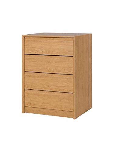 MUEBLECASA - Cajonera montada 4 cajones, madera, 50cm Ancho x 45cm Fondo x 72cm Alto, Roble MUEBLECASA - Cajonera montada 4 cajones, madera, 50cm Ancho x 45cm Fondo x 72cm Alto, Roble