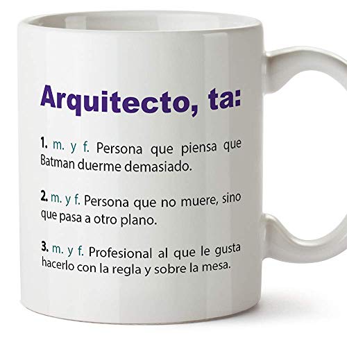 MUGFFINS Tazas Desayuno Originales de Profesiones para Regalar a Trabajadores - Tazas para arquitectos Tazas con Frases y Mensajes alegres y Divertidos