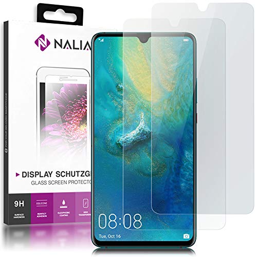 NALIA (2 Unidades) Cristal Templado Compatible con Huawei Mate20 X, Vidrio Blindado Película Protectora 9H Film, Clear Screen-Protector de Pantalla Tempered-Glass para Phone Mate-20 X - Transparente