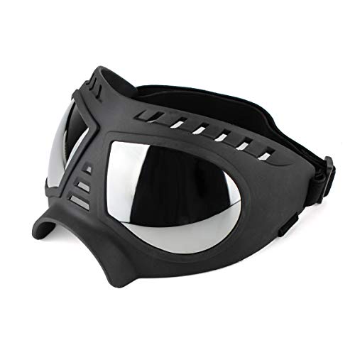 Namsan Gafas de Perro Gafas De Sol Para Perros De Mascotas Protección UV Gafas Impermeables Ajustables a Prueba de Viento para Perros Medianos / Grandes-Negro