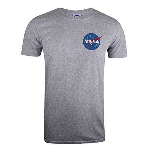 Nasa Core Logo Camiseta, Gris (Sports Grey SPO), Medium para Hombre