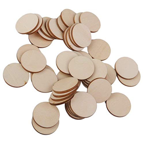 Ndier 50 discos redondos de madera multiusos: para accesorios de vacaciones, manualidades (30 mm), papelería y productos para la oficina Ndier 50 discos redondos de madera multiusos: para accesorios de vacaciones, manualidades (30 mm), papelería y productos para la oficina