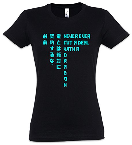 Never Ever Cut A Deal with A Dragon Mujer Girlie Women T-Shirt - Shadowrun Role Play Game Mujer Girlie Women T-Shirt Tamaños S - 5XL