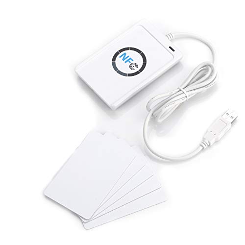 NFC RFID Reader Writer, ACR122U ISO 14443A/B Lector sin contacto con software libre en blanco