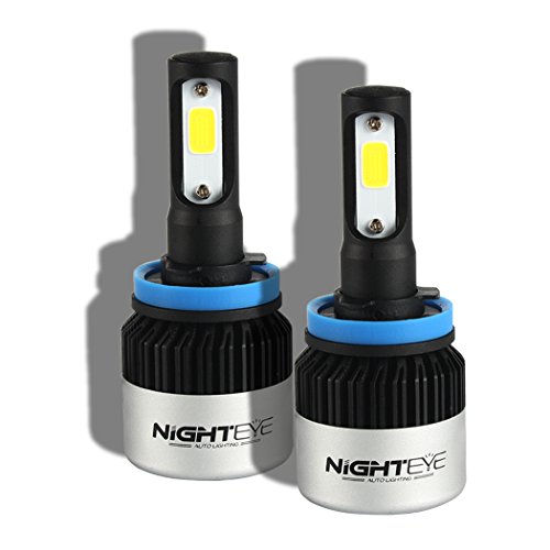 NIGHTEYE 2X H11 72W 9000LM LED Faros Delanteros Bombillas Cohces Lámpara luz 6500K - 3 años de garantía