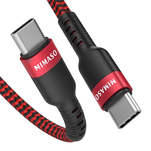 NIMASO Cable USB C a USB C PD 3.0 20V 3A 60W(2M),Cable Tipo C Carga Rapida Compatible con iPad Pro 2020/2018,Macbook Pro,Macbook Air 2020,Samsung S20 S21,Huawei P30,REDMI Note 7,MI 8 Lite,XiaoMi 9