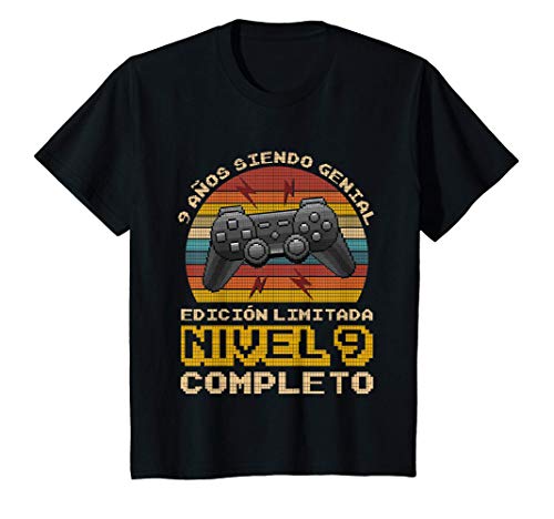 Niños Regalo de Cumpleaños 9 Años Gamer, Nivel 9 Completo Camiseta