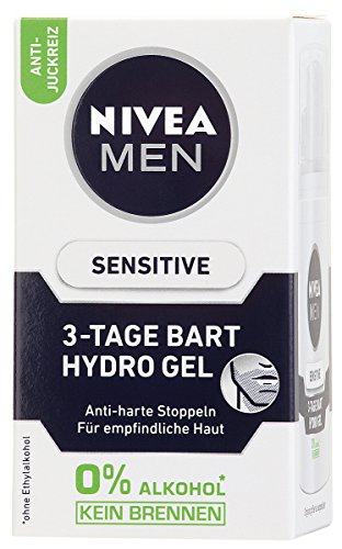 Nivea Men 3 días barba Hydro Gel, Cuidado de la Piel Sensible, 50 ml