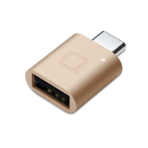 nonda Adaptador USB Tipo C a USB 3.0, Adaptador Thunderbolt 3 a USB de Aluminio con LED Indicador para MacBook Pro 2019/2018, MacBook Air 2018, Pixel 3, y más dispositivos de tipo C (Oro)