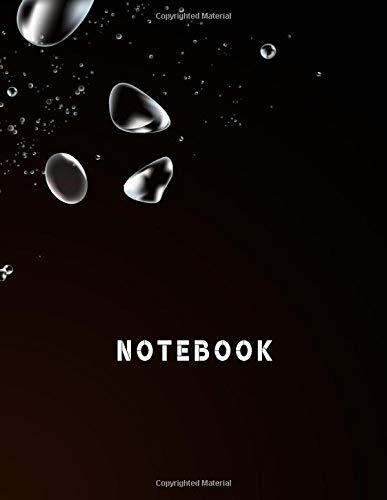 Notebook: Lined Notebook Journal - Air bubbles in water with black background - 120 Pages - Large (8.5 x 11 inches)