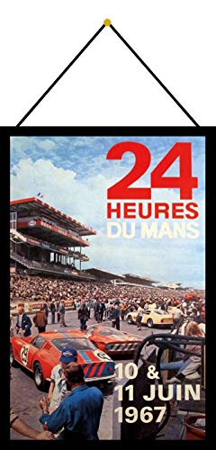 NWFS Le Mans 1967 24 horas - Cartel de chapa (metal, 20 x 30 cm, con cordón)