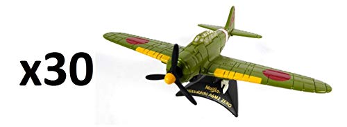 OPO 10 - Lote de 30 Aviones Maisto 1/100 idénticos: avión de Combate Mitsubishi A6M2 Zero