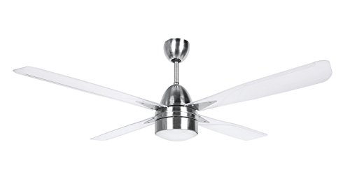 Orbegozo CP71132 Ventilador de Techo con luz y Mando a Distancia, 4 Palas, 132 cm de diámetro, Potencia 90 W y 3 velocidades, Acero Inoxidable Orbegozo CP71132 Ventilador de Techo con luz y Mando a Distancia, 4 Palas, 132 cm de diámetro, Potencia 90 W y 3 velocidades, Acero Inoxidable