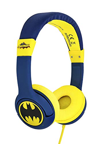 OTL Technologies Batman Bat Signal - Auriculares con Cable para niños, Negro