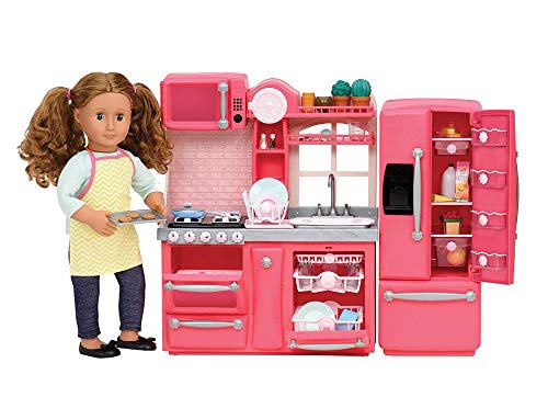 Our Generation- BD37365Z-Cocina para Muñecas Rosa (Battat BD37365Z)