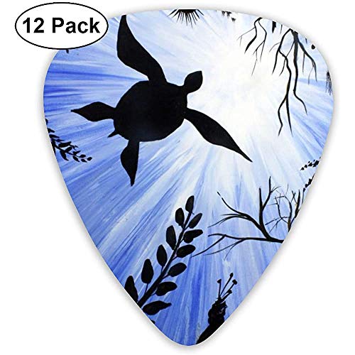 Pack de 12 púas de guitarra Plectrums Patrón de tortuga marina Juego de selección de guitarra de celuloide para guitarra eléctrica acústica Ukelele de mandolina bajo 0.46 mm 0.71 mm 0.96 mm Pack de 12 púas de guitarra Plectrums Patrón de tortuga marina Juego de selección de guitarra de celuloide para guitarra eléctrica acústica Ukelele de mandolina bajo 0.46 mm 0.71 mm 0.96 mm