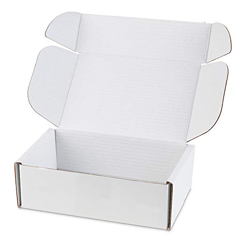 packer PRO Pack 25 Cajas Carton Envios Automontables para Ecommerce y Regalo Blancas, Mediana 34x23,5x11cm