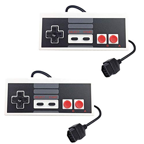 Paquete de 2 controladores de repuesto para Nintendo NES sistema de entretenimiento de 8 bits, NES Controller Console Control Pad