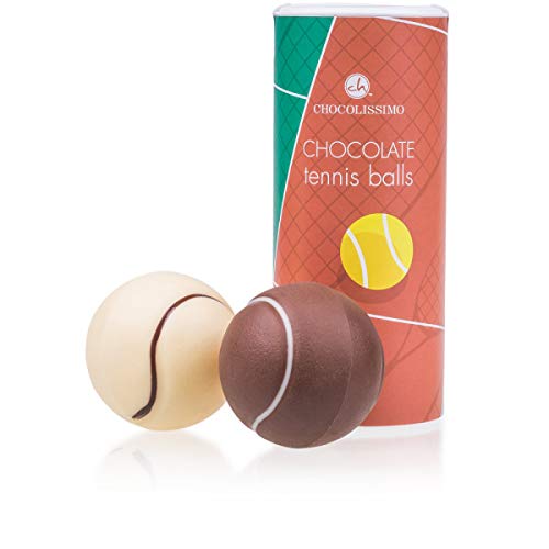 Pelotas de tenis de chocolate: idea de regalo para tenistas y deportistas | Aficionados al tenis | Presente | Niños | Adultos | Mujer | Hombre | Niño | Gracioso