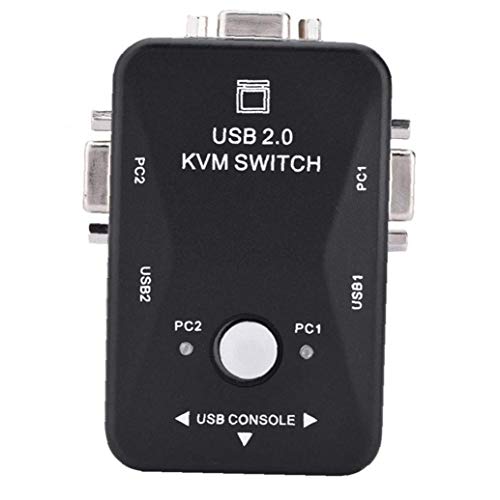 PiniceCore Conmutador Kvm USB 2 Port Switch Vga Svga Box USB 2.0 Kvm Switcher Ratón Teclado 1920 * 1440 Conmutador Vga Divisor Servicio De Intercambio