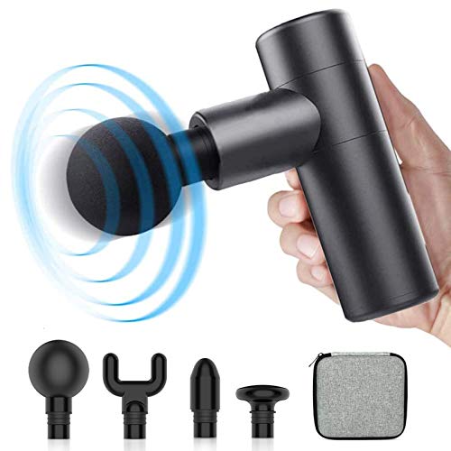 Pistola de Masaje, Mini Pistola de Masaje Eléctrica, Massage Gun Portatil, 4 Cabezales de Masaje, 4 Niveles Ajustables,Silenciosos,para Relajación Fatiga, Ideal para Gimnasio,Casa,Oficina Pistola de Masaje, Mini Pistola de Masaje Eléctrica, Massage Gun Portatil, 4 Cabezales de Masaje, 4 Niveles Ajustables,Silenciosos,para Relajación Fatiga, Ideal para Gimnasio,Casa,Oficina
