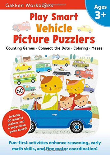 Play Smart Vehicle Picture Puzzlers 3+: At-Home Activity Workbook: 13 (Gakken Workbooks)