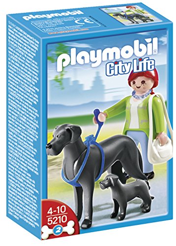 PLAYMOBIL Coleccionables Perros - Gran danés con Cachorro, Juguete Educativo, 10 x 5 x 15 cm, (5210)