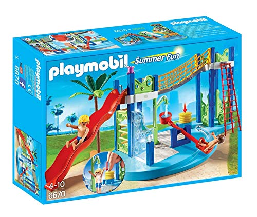 Playmobil Summer Fun Water Park Play Area Juego de construcción - Juguetes de construcción (Juego de construcción, Multicolor, 4 año(s), Niño/niña, 10 año(s), 24 cm)