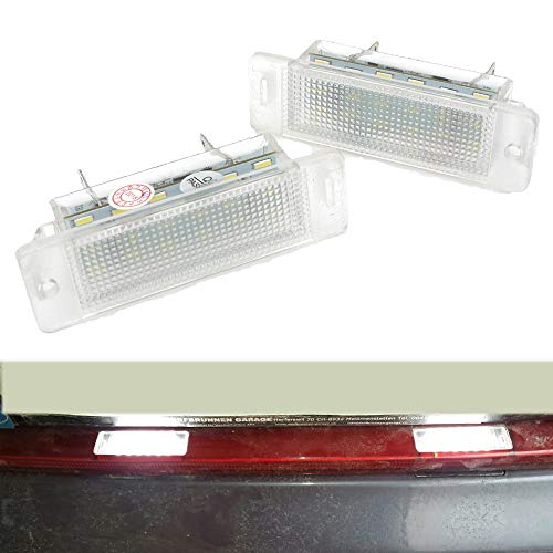 PolarLander 1Pair 6000K Led Blanco Número de matrícula Lámpara de luz para O/Pel Astra F 92-1998 Vaux/Hall Ca/Libra 1989-1997 A/STRA MK III F 1992-1998