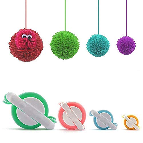 Pom Pom Maker, 4 Tamaños Fluff Ball Weaver Needle PomPom Maker Juegos-DIY Pompoms Artesanía Doll haciendo Kits-Hilado de lana Knitting Craft Tool Set Fabricante de pom-pom para niños y adultos Pom Pom Maker, 4 Tamaños Fluff Ball Weaver Needle PomPom Maker Juegos-DIY Pompoms Artesanía Doll haciendo Kits-Hilado de lana Knitting Craft Tool Set Fabricante de pom-pom para niños y adultos
