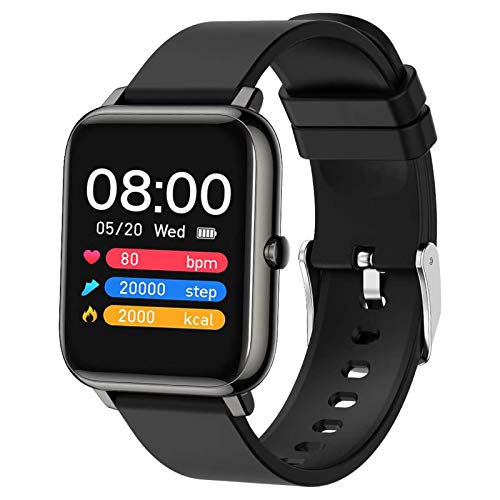 Popglory Smart Watch, Reloj Inteligente con Oxígeno Sanguíneo Presión Arterial Frecuencia Cardíaca, Pulsera Actividad Impermeable IP67 para Hombre Mujer para Android iOS