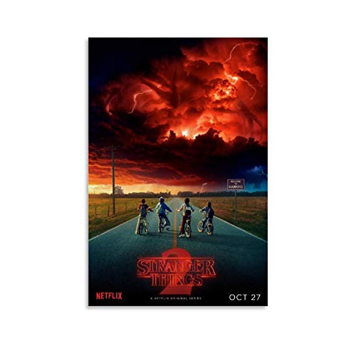 Póster de pared de la serie de televisión de Estados Unidos Stranger Things 2 – Póster de pared, impresión artística de pared, póster moderno para decoración de dormitorio familiar de 40 x 60 cm