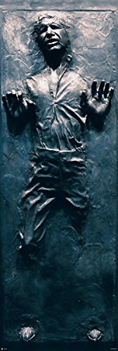 Póster Star Wars/Guerra de las Galaxias "Han Solo" Carbonite/Carbonizado (53cm x 158cm) + 1 paquete de tesa Powerstrips® (20 tiras)