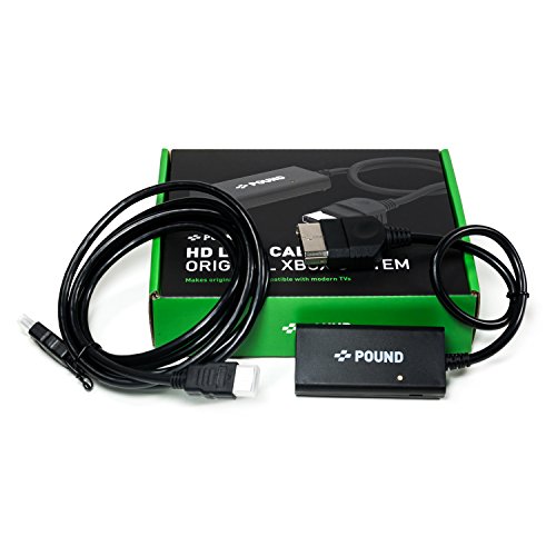 POUND Cable HD Link para Xbox Original – Compatible con Todos los Televisores Modernos, Cable HDMI para Calidad de Video HD y Resolución 480i / 720p en Xbox Classic