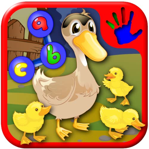 Preescolar granja ABC y Animal Únete el rompecabezas de Dot - enseña a los niños las números, letras y formas convenientes para niños pequeños y niños de Kinder