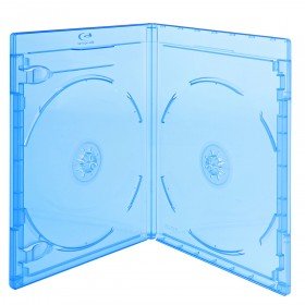 Prodye Elite Premium Cajas para 2 Blu-ray's, Slim 11 mm, Machine-pack-quality, Transparente, Azul, 50 unidades