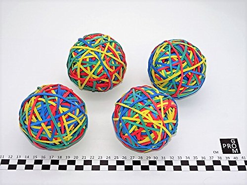 Progom - Bolas Elásticas x 4 - rubber band ball x 4 - (Ø 7cm - 200g) - 4 colores