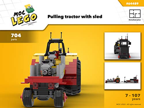 Pulling tractor with sled (Instruction Only): MOCLEGO (English Edition)