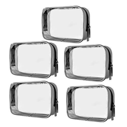 PVC Bolsa de Maquillaje 5 Piezas Transparente Bolsa de Aseo Portátil Cosméticos Organizador Impermeable para Vacación Baño y Viajes 16.5 x 5 x 11.5 cm PVC Bolsa de Maquillaje 5 Piezas Transparente Bolsa de Aseo Portátil Cosméticos Organizador Impermeable para Vacación Baño y Viajes 16.5 x 5 x 11.5 cm