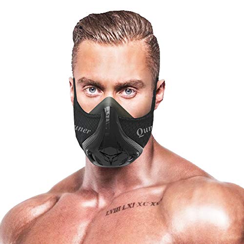 QISE Máscara de Entrenamiento Resistencia Respiración Oxígeno Sport Fitness Máscara 48 Niveles de Resistencia a la respiración e imitar el Entrenamiento a Gran Altura para Correr Ciclismo Fitness QISE Máscara de Entrenamiento Resistencia Respiración Oxígeno Sport Fitness Máscara 48 Niveles de Resistencia a la respiración e imitar el Entrenamiento a Gran Altura para Correr Ciclismo Fitness