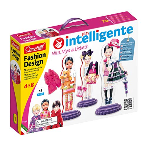Quercetti 2933 Fashion Design - Recortables magnéticos para muñecas Lisbeth, Mya y Nita , color/modelo surtido